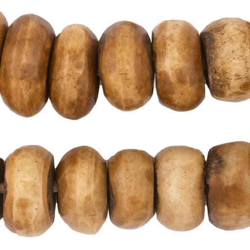 Kenya Light Brown Bone Beads (Medium) - The Bead Chest