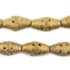 Cameroon-Style Brass Filigree Oval Beads (24x12mm)