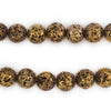 Antiqued Brass Electroplated Lava Beads (10mm)
