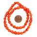 Orange Skull Beads (7mm) - The Bead Chest
