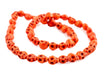 Orange Skull Beads (7mm) - The Bead Chest