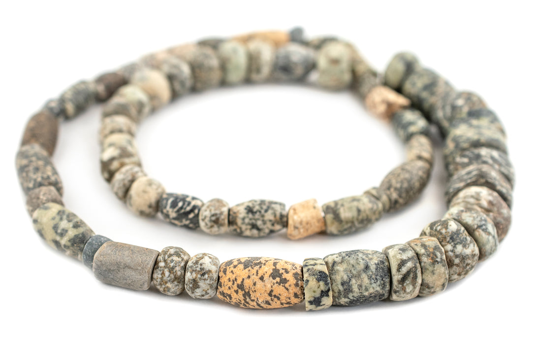 Ancient Mali Granite Stone Beads #13442 - The Bead Chest