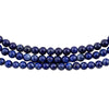 Indigo Blue Round Lapis Lazuli Beads (4mm)