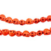 Orange Skull Beads (7mm)
