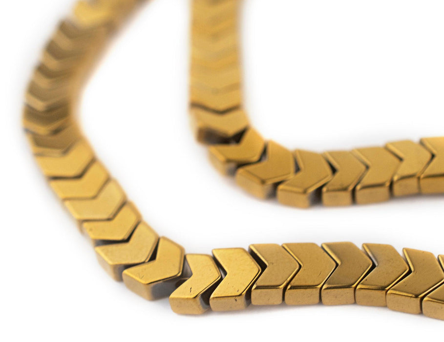 Brass Flat Interlocking Snake Beads (6mm) - The Bead Chest