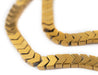 Brass Flat Interlocking Snake Beads (6mm) - The Bead Chest