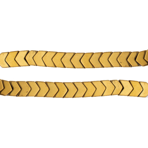 Brass Flat Interlocking Snake Beads (6mm) - The Bead Chest