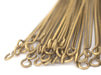 Brass 21 Gauge 3 Inch Eye Pins (Approx 100 pieces) - The Bead Chest