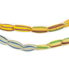 Striped Venetian Watermelon Chevron Beads #13197