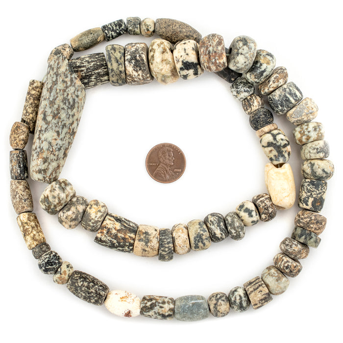 Ancient Mali Granite Stone Beads #13444 - The Bead Chest