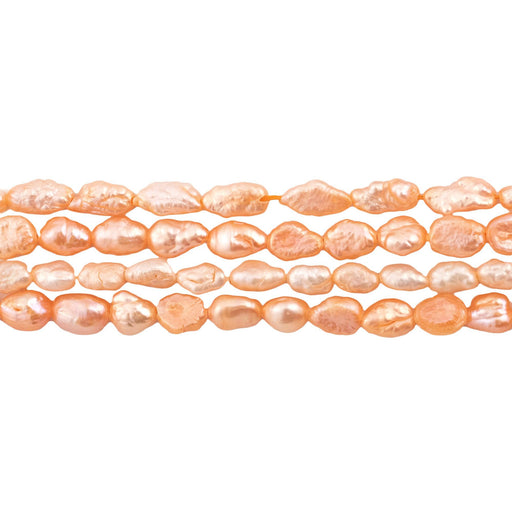 Tangerine Orange Vintage Japanese Rice Pearl Beads (4mm) - The Bead Chest