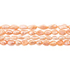 Tangerine Orange Vintage Japanese Rice Pearl Beads (4mm)