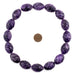 Carved Spiral Oval Amethyst Beads (25x18mm) - The Bead Chest