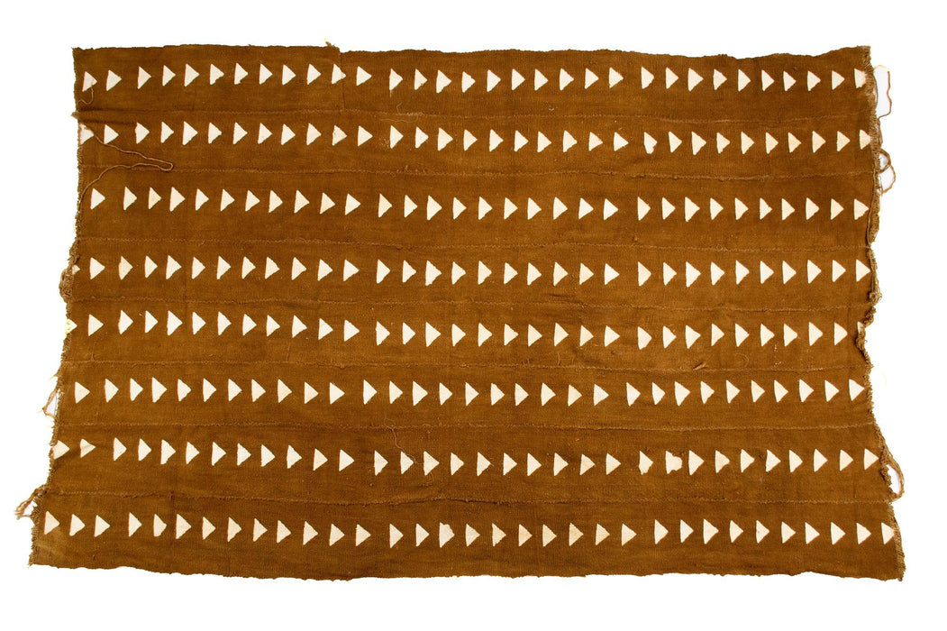 Caramel Brown Bogolan Mali Mud Cloth (Arrow Design) - The Bead Chest