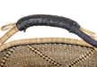 Ghanaian Bolga Basket, Black Diamond Pattern, Large Size - The Bead Chest