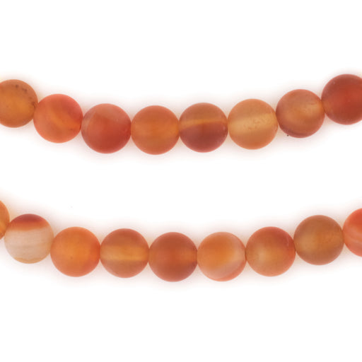 Matte Round Carnelian Beads (8mm) - The Bead Chest