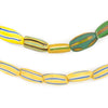 Striped Venetian Watermelon Chevron Beads #13194