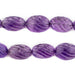 Carved Spiral Oval Amethyst Beads - The Bead Chest