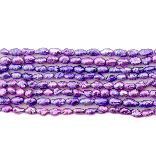 Orchid Purple Vintage Japanese Rice Pearl Beads (3mm) - The Bead Chest