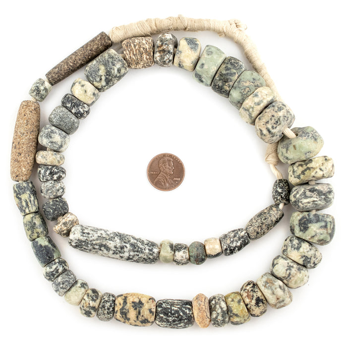 Ancient Mali Granite Stone Beads #13447 - The Bead Chest