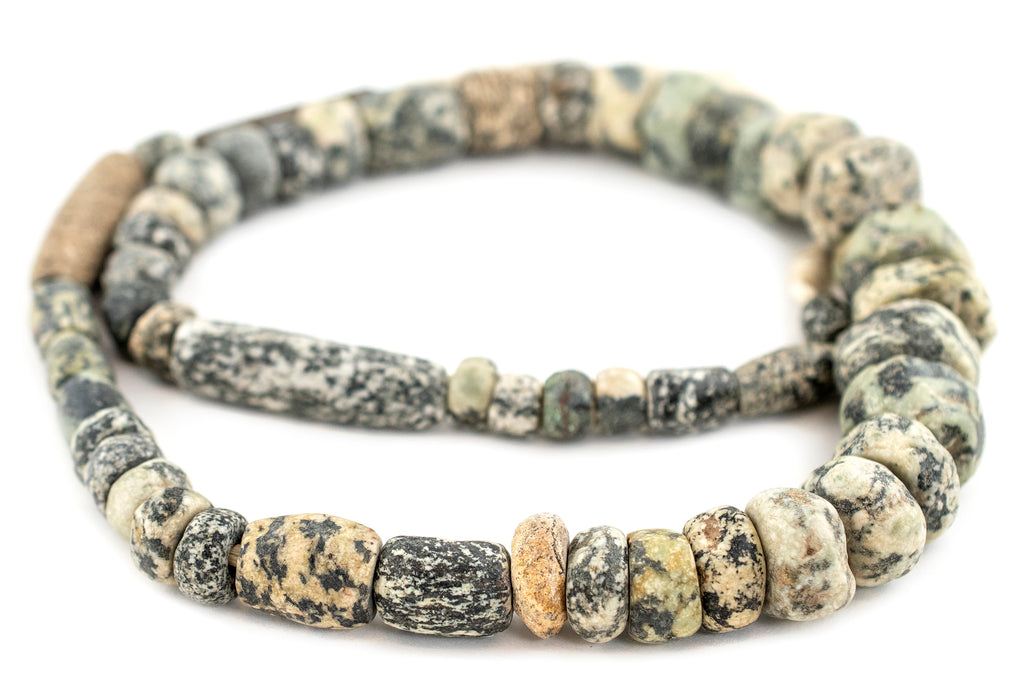 Ancient Mali Granite Stone Beads #13447 - The Bead Chest