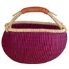 Ghanaian Bolga Basket, Fuchsia, Large Size