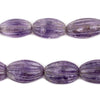 Graduated Carved Oval Amethyst Beads (7-15mm)