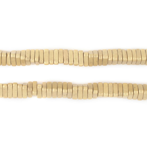 Faceted Gold Triangle Heishi Beads (6mm)
