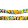 Lava Fire Fused Rondelle Recycled Glass Beads (8mm)