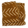 Caramel Brown Bogolan Mali Mud Cloth (Jumbo Arrow Design)
