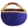 Ghanaian Bolga Basket, Cobalt Blue, Large Size