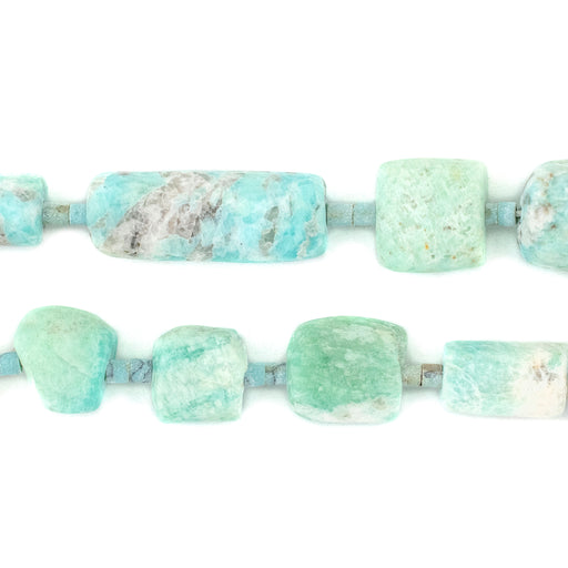Rustic Rectangular Afghan Amazonite Beads - The Bead Chest
