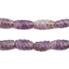 Carved Spiral Oval Amethyst Beads (8-15mm)