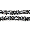 Black & White Fused Rondelle Recycled Glass Beads (8mm)