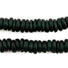 Dark Emerald Rondelle Recycled Glass Beads
