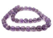Round Carved Leaf Pattern Amethyst Beads (9-14mm) - The Bead Chest