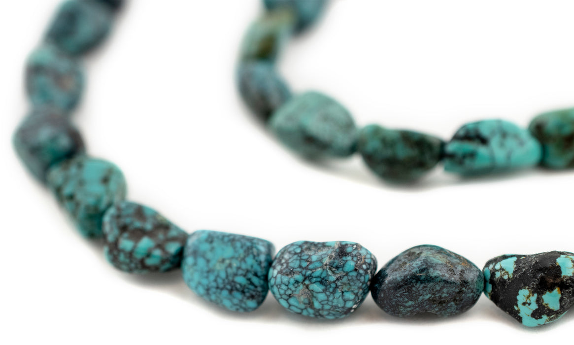Dark Blue Turquoise Nugget Beads (10-12mm) - The Bead Chest