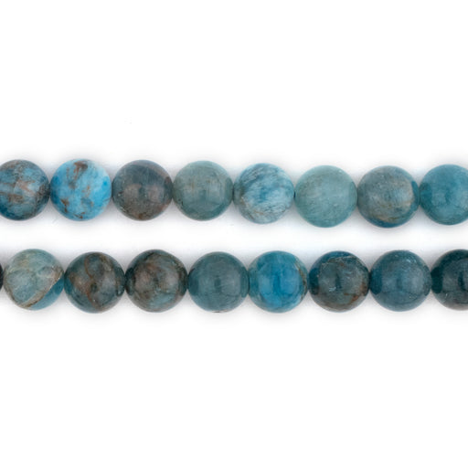 Round Blue Apatite Beads (8mm) - The Bead Chest