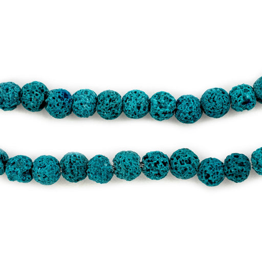 Turquoise Blue Volcanic Lava Beads (6mm) - The Bead Chest
