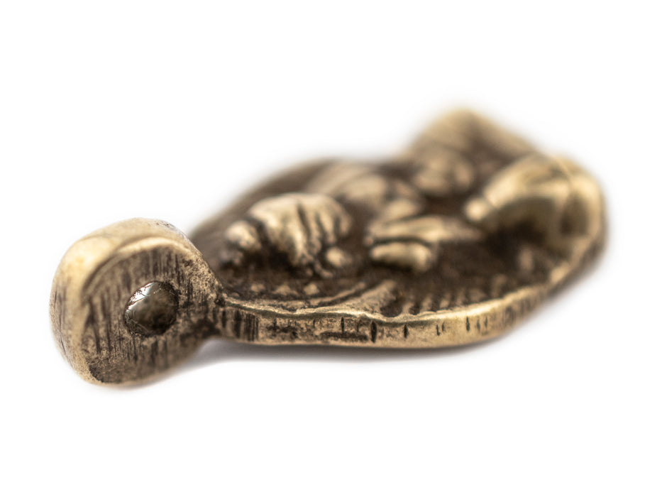 Antiqued Brass Buddha Pendant (16x25mm) - The Bead Chest