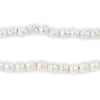 Silver Electroplated Lava Beads (6mm)