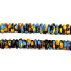 Rainbow Medley Fused Rondelle Recycled Glass Beads (8mm)