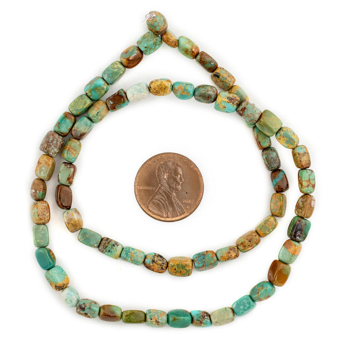 Turquoise Rounded Rectangle Rounded Rectangle Turquoise Beads (6x4mm) — The Bead Chest