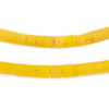 Vintage Czech Yellow Cylinder Beads (6mm)