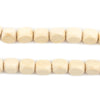 Cream Triangular Faceted Natural Wood Beads (9mm)