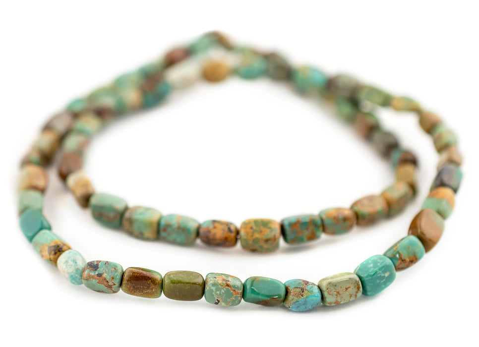 Turquoise Rounded Rectangle Rounded Rectangle Turquoise Beads (6x4mm) — The Bead Chest