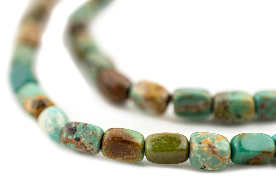 Turquoise Rounded Rectangle Rounded Rectangle Turquoise Beads (6x4mm) — The Bead Chest
