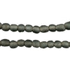 Charcoal Black Recycled Glass Beads (7mm)