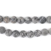 Matte Grey Picasso Jasper Beads (8mm)