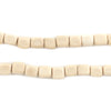 Cream Rounded Rectangular Natural Wood Beads (6mm)